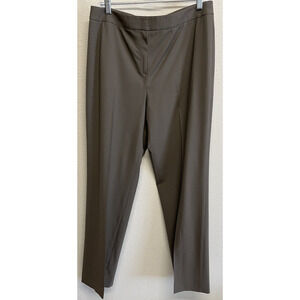 LAFAYETTE 148 Stretch Wool Straight Leg Menswear Trouser Pant Sz 10 Olive